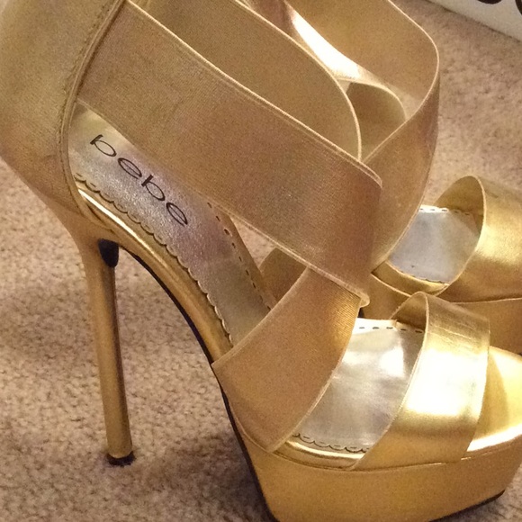 bebe platform heels